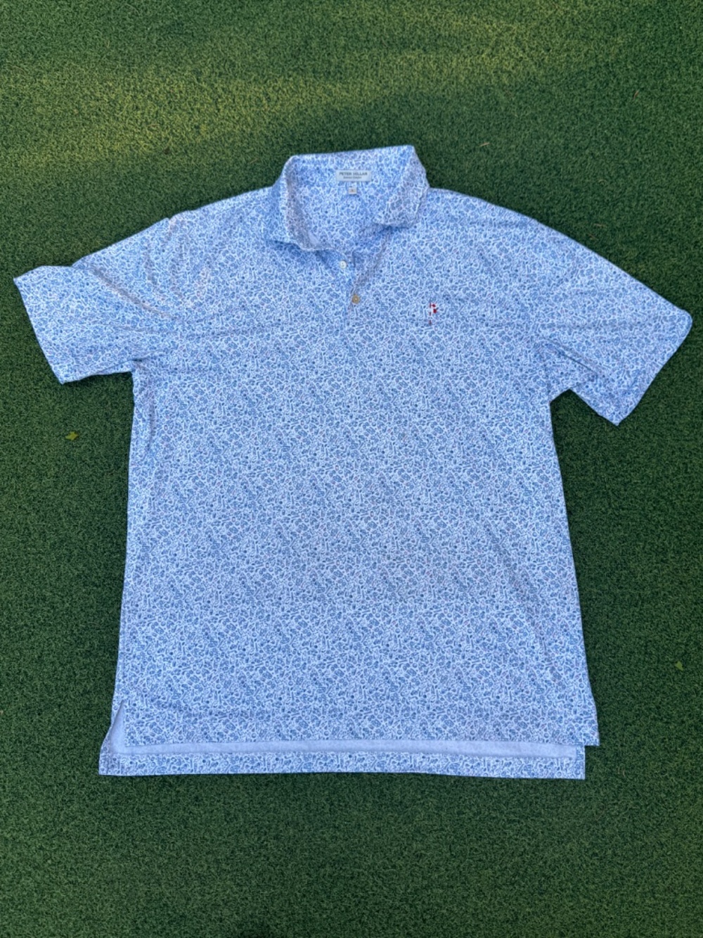Peter Millar Men's golf polo, with Country Club logo Men's Large - Picture 2 of 8